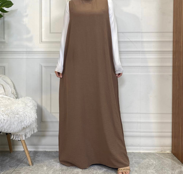 Two Piece Abaya Set-Brown