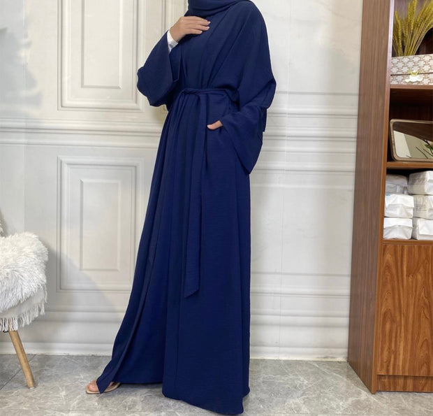 Two Piece Abaya Set-Navy