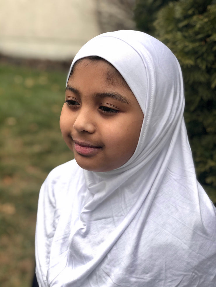 Two Piece Amira Hijab - Pure White