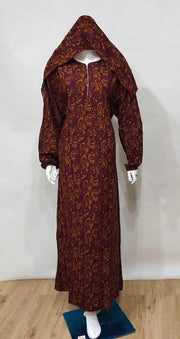Prayer Dress with Attached Hijab - Cinnamon Swirl