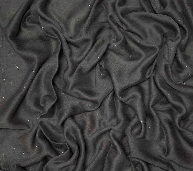 Glitter Viscose Charcoal Gray