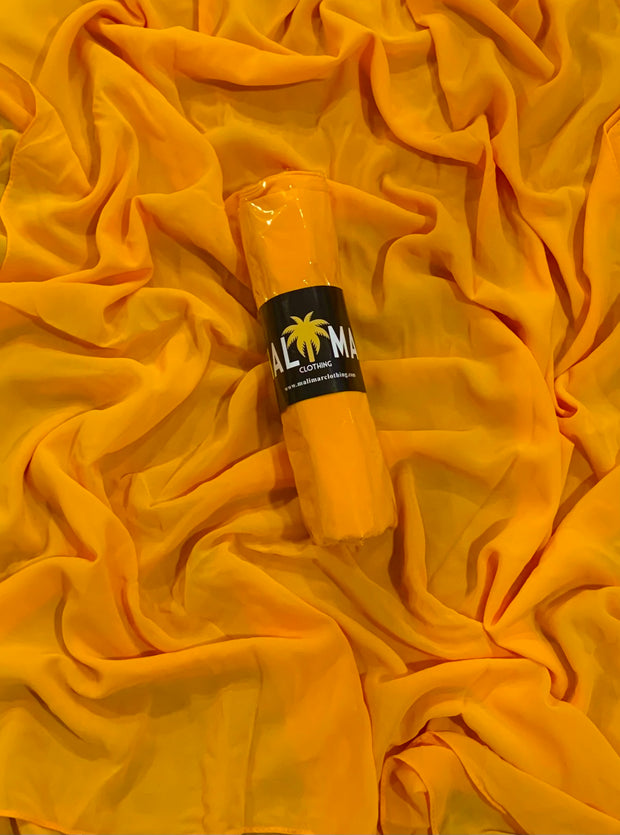 Premium Chiffon-Neon Mustard