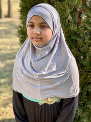 Two Piece Amira Hijab - Light Gray