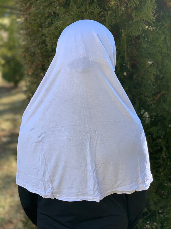 Two Piece Amira Hijab - Pure White