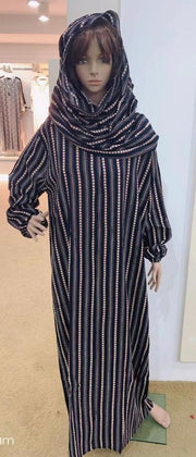 Prayer Dress with Attached Hijab - Zig Zag